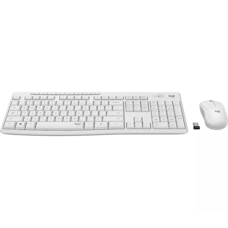 LOGITECH MK295 Tylus belaidis rinkinys (klaviatūra + pelė) balta QWERTZ vokiškas išdėstymas