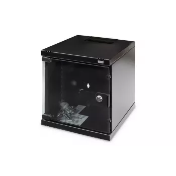 DIGITUS sieninis montažinis spintas 254 mm (10 inch) 6U 330x312x300 mm, juoda (RAL 9005)