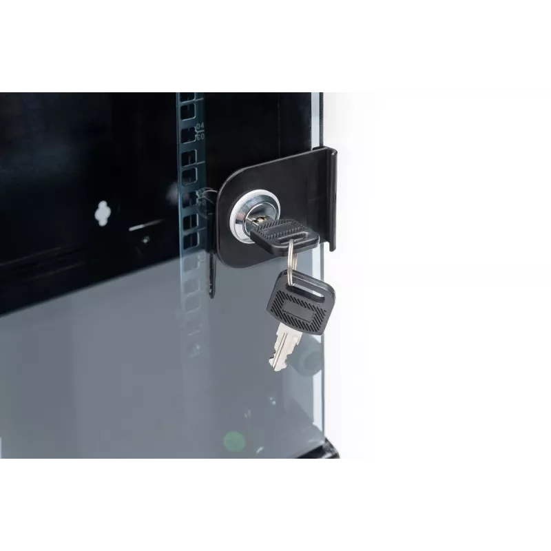 DIGITUS sieninis montažinis spintas 254 mm (10 inch) 6U 330x312x300 mm, juoda (RAL 9005)