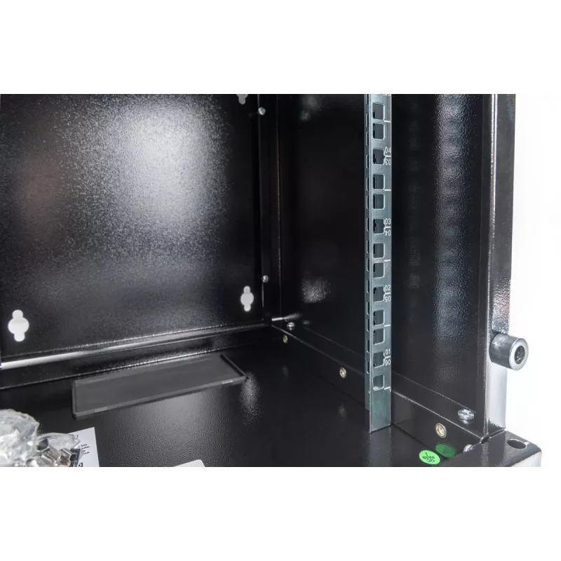 DIGITUS sieninis montažinis spintas 254 mm (10 inch) 6U 330x312x300 mm, juoda (RAL 9005)
