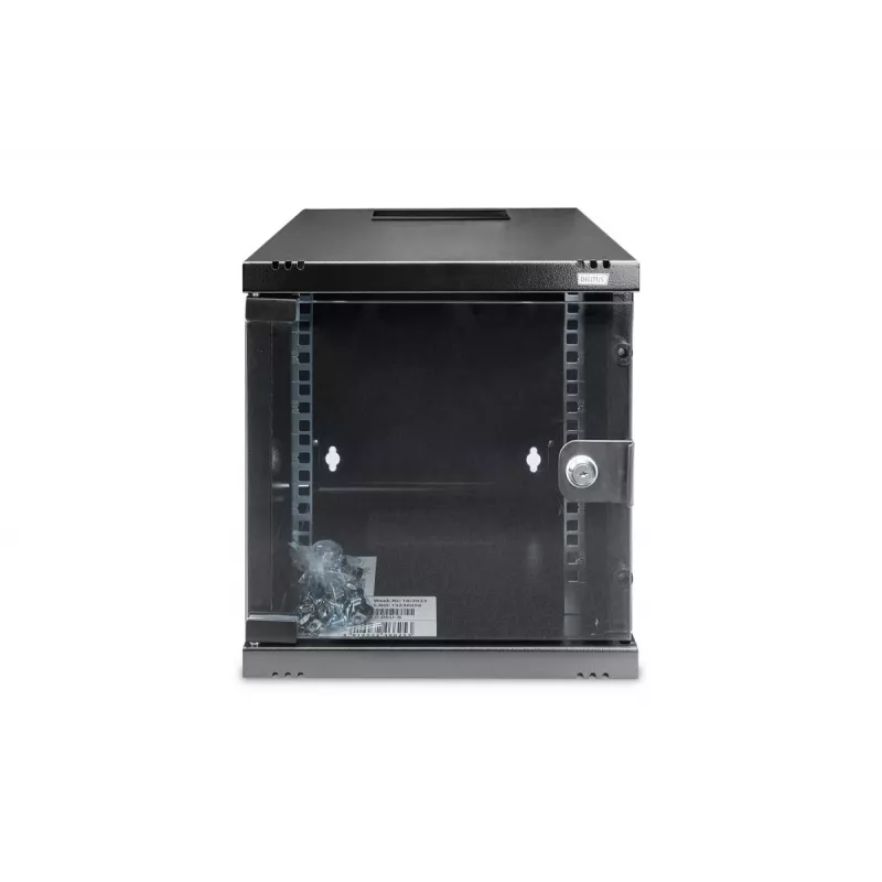 DIGITUS sieninis montažinis spintas 254 mm (10 inch) 6U 330x312x300 mm, juoda (RAL 9005)