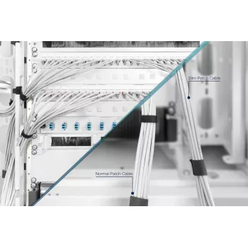 DIGITUS Slim Patch laidas - CAT6 - U/FTP - Snagless - Cu - 10m - Pilka
