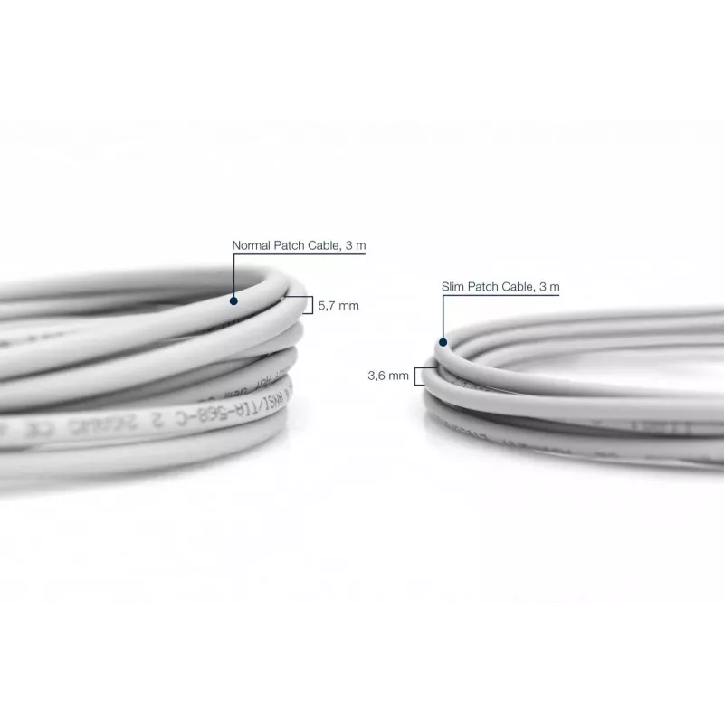 Tinklo kabelis Digitus CAT 6A U/FTP Slim patch cord RJ-45 Cat6a 1m Pilka