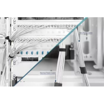 DIGITUS Slim Patch laidas - CAT6A - U/FTP - Snagless - Cu - 10m - Pilka