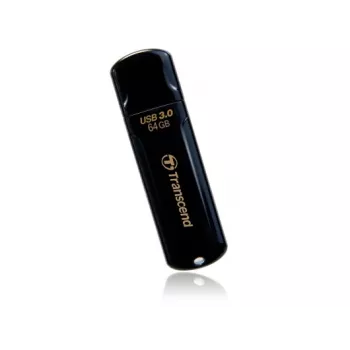 TRANSCEND JetFlash 700 - 64GB USB atmintukas - USB 3.0 - Juoda