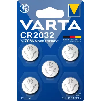 VARTA baterija ličio moneta CR2032 3V (5 vnt.)