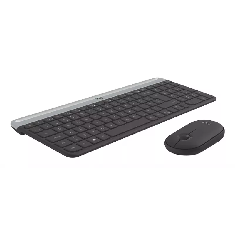 LOGITECH belaidė klaviatūros ir pelės kombinacija MK470, grafito spalva, QWERTZ išdėstymas