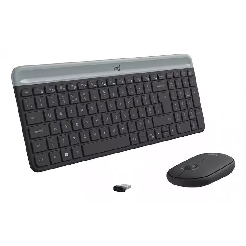 LOGITECH belaidė klaviatūros ir pelės kombinacija MK470, grafito spalva, QWERTZ išdėstymas