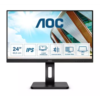 AOC P2 Q24P2Q monitorius 60,5 cm (23,8 colių) 2560 x 1440 pikselių Quad HD LED juodas