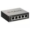 D-Link DGS-1100-05V2/E valdomas L2 Gigabit Ethernet 5 prievadų komutatorius juodas