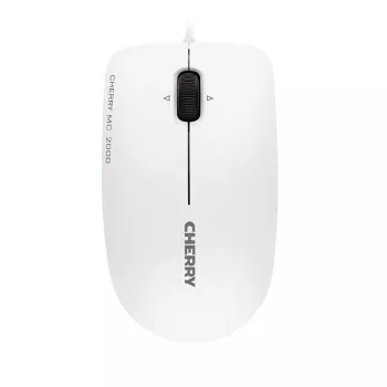 CHERRY MC 2000 laidinė pelė su pasvirimo ratuku, šviesiai pilka, USB, ambidekstrinė, IR šviesos diodas, USB Type-A, 1600 DPI, pilka