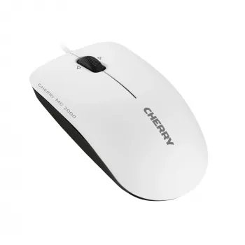 CHERRY MC 2000 laidinė pelė su pasvirimo ratuku, šviesiai pilka, USB, ambidekstrinė, IR šviesos diodas, USB Type-A, 1600 DPI, pilka