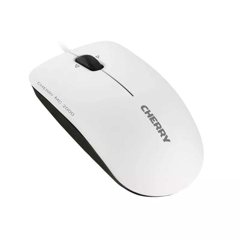 CHERRY MC 2000 laidinė pelė su pasvirimo ratuku, šviesiai pilka, USB, ambidekstrinė, IR šviesos diodas, USB Type-A, 1600 DPI, pilka
