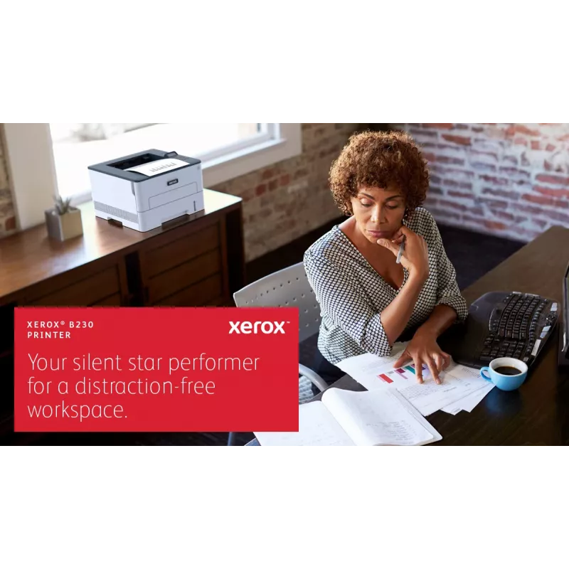 Xerox B230 A4 34ppm belaidis dvikryptis spausdintuvas PCL5e/6 2 padėklai iš viso 251 lapas