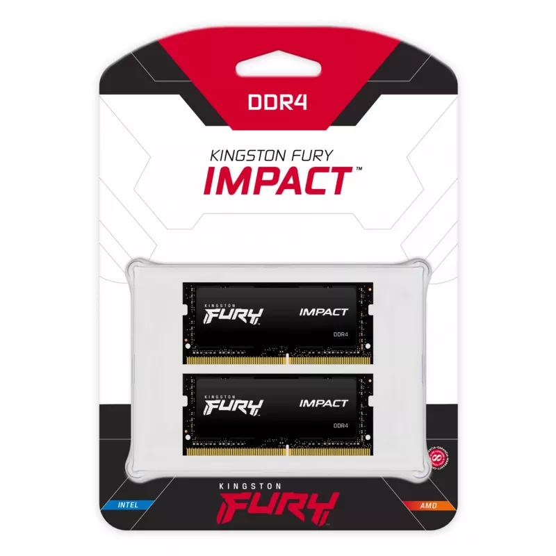 Kingston Technology FURY 64GB (2x32GB) 3200MT/s DDR4 CL20 SODIMM Impact