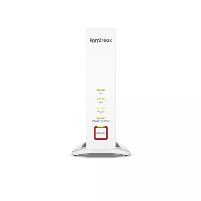 Stalinis maršrutizatorius FRITZ!Box 4060 triju dažnių juostų Wi-Fi 6 Gigabit Ethernet, baltas