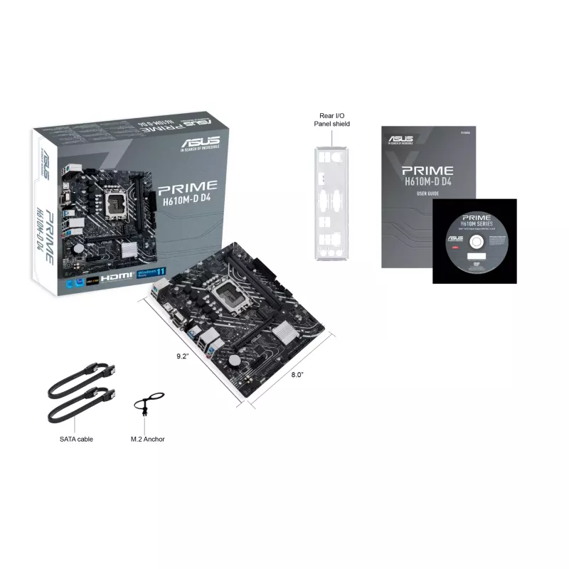 ASUS PRIME H610M-D D4 Intel H610 LGA 1700 micro ATX motininė plokštė