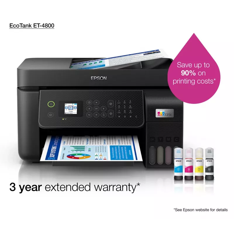 Epson EcoTank ET-4800 Daugiafunkcis Spausdintuvas Rašalinis A4 5760x1440 DPI 33 ppm Wi-Fi