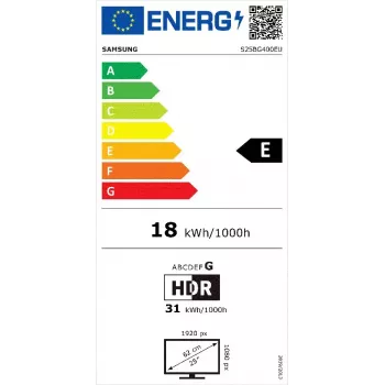 Samsung G40B žaidimų monitorius, 63,5 cm (25 col.), Full HD, IPS, 240 Hz, 1 ms, juodas