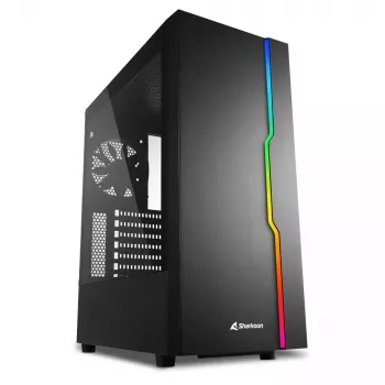 PC korpusas Sharkoon RGB Slider Midi Tower juodas