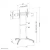 Neomounts FL50-540BL1 mobilus TV stovas 37-70 colių, juodas, plieninis, 50 kg