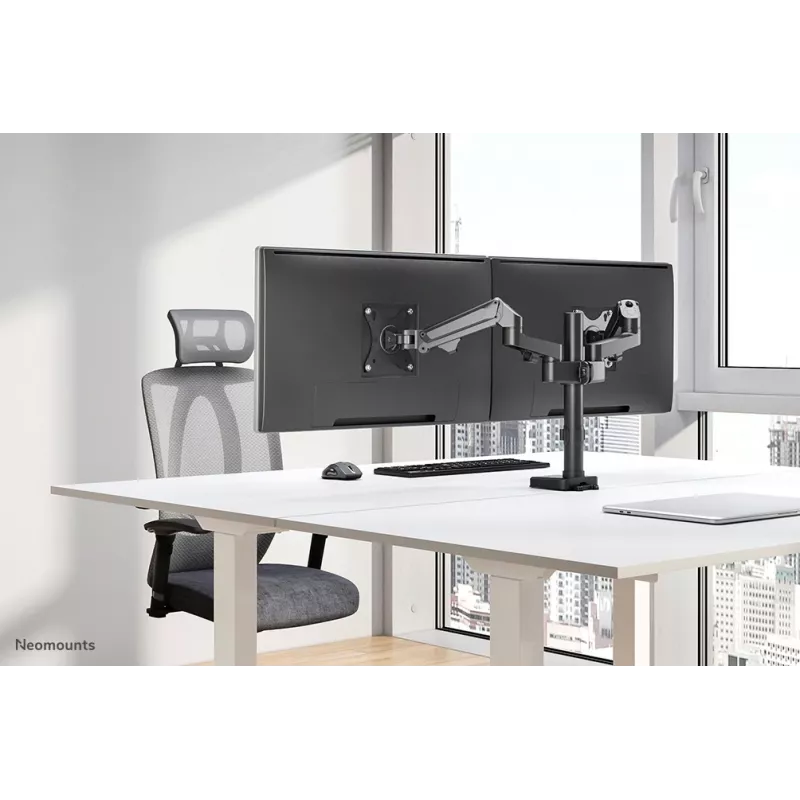 Neomounts DS70-750BL2 Monitorių laikiklis 17-27 colių - dujinė spyruoklė, Clamp/Grommet, 7 kg, 43,2 cm (17 col.), 68,6 cm (27 col.), 100 x 100 mm, Juoda