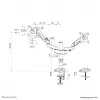 Neomounts DS70-750BL2 Monitorių laikiklis 17-27 colių - dujinė spyruoklė, Clamp/Grommet, 7 kg, 43,2 cm (17 col.), 68,6 cm (27 col.), 100 x 100 mm, Juoda