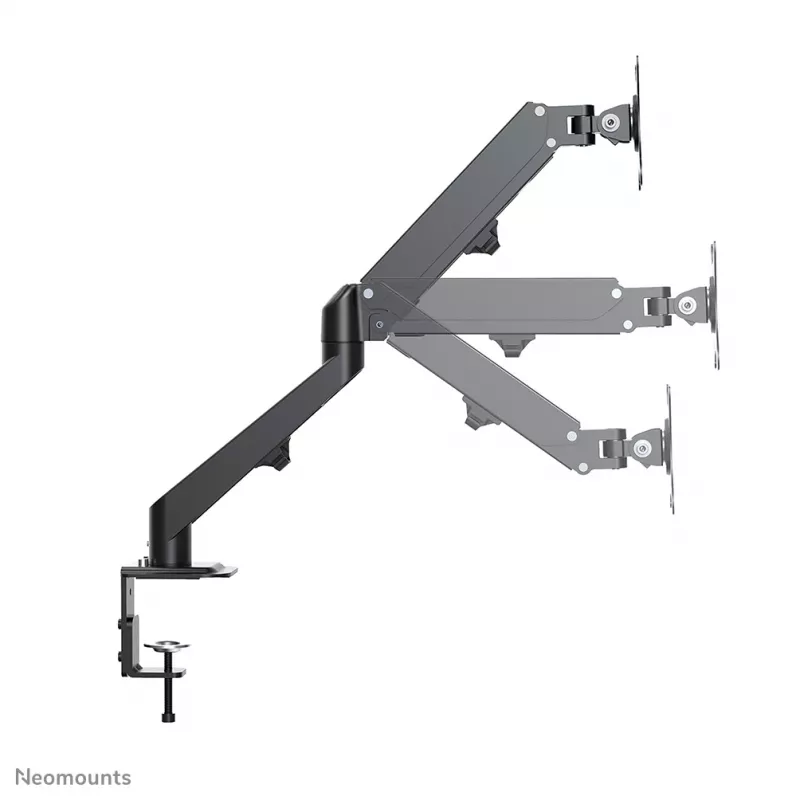 Neomounts DS70-700BL1 Monitor laikiklis 17-27 colių - dujinė spyruoklė, spaustuvas, 7 kg, 43,2 cm (17 col.), 68,6 cm (27 col.), 100 x 100 mm, Juoda