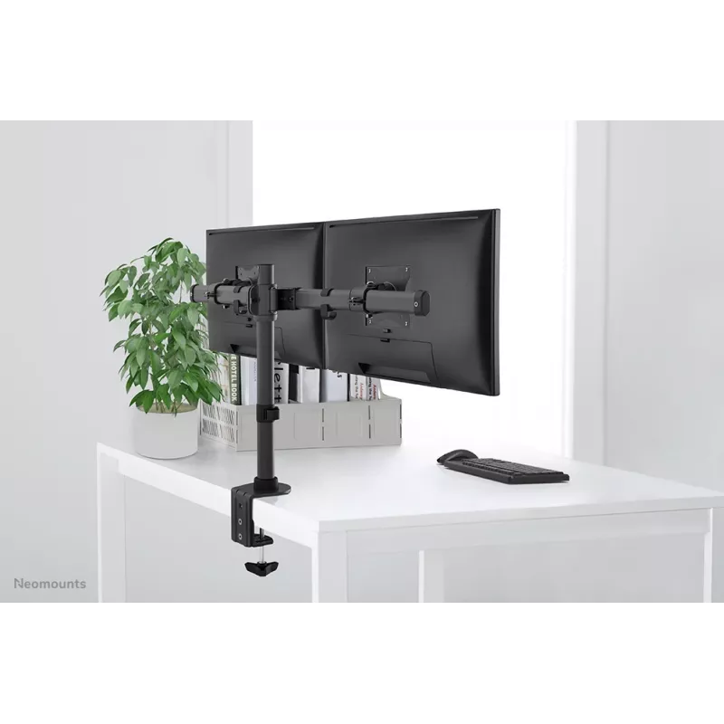 Neomounts FPMA-DCB100DBLACK monitorinis laikiklis 10-27 colių, spaustuvas/gromet, 10 kg, 100 x 100 mm, juodas
