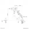 Neomounts DS70-810BL1 Monitorinis laikiklis 17-32 colių – dujinė spyruoklė – taupantis vietą – 180° stabdis