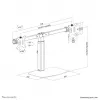 Neomounts FPMA-D865DBLACK Monitor stovas 10-27 colių – dujinė spyruoklė