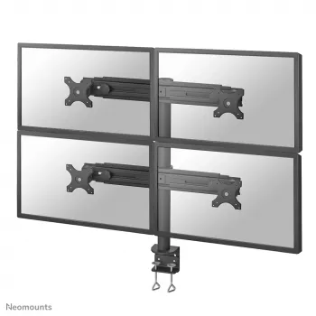 Neomounts FPMA-D700D4 Monitor laikiklis 19-30 colių, Gnybtas, 8 kg, 48,3 cm (19 inch), 76,2 cm (30 inch), 100 x 100 mm, Juodas
