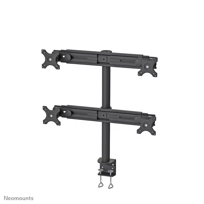 Neomounts FPMA-D700D4 Monitor laikiklis 19-30 colių, Gnybtas, 8 kg, 48,3 cm (19 inch), 76,2 cm (30 inch), 100 x 100 mm, Juodas