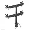 Neomounts FPMA-D700D4 Monitor laikiklis 19-30 colių, Gnybtas, 8 kg, 48,3 cm (19 inch), 76,2 cm (30 inch), 100 x 100 mm, Juodas