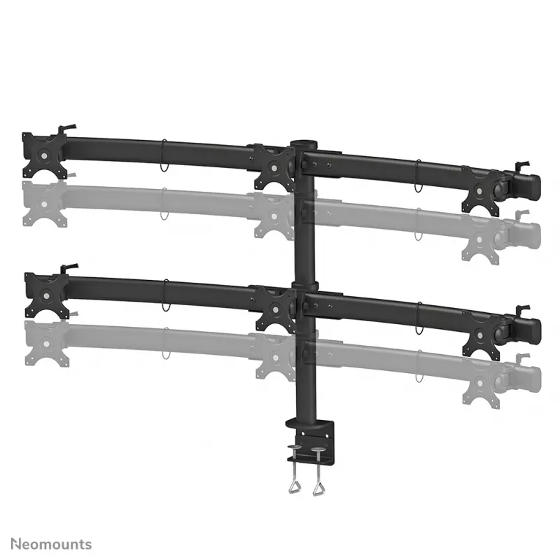 Laikiklis monitoriui Neomounts FPMA-D700D6, 19-27 colių, spaustuvas, 8 kg, 48,3 cm (19 inch), 68,6 cm (27 inch), 100 x 100 mm, juodas