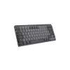 LOGITECH MX Mechanical Mini minimalistinė belaidė apšviesta klaviatūra - grafito spalva, tylios lytėjimo jungtys, QWERTZ vokiškas išdėstymas