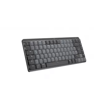 LOGITECH MX Mechanical Mini minimalistinė belaidė apšviesta klaviatūra - grafito spalva, tylios lytėjimo jungtys, QWERTZ vokiškas išdėstymas
