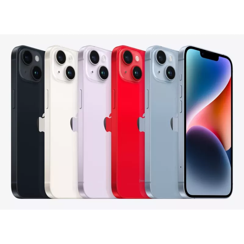 Apple iPhone 14 telefonas su 5G, 128 GB atmintis, 6,1 colio ekranas, A15 Bionic procesorius, dvi SIM kortelės, Midnight