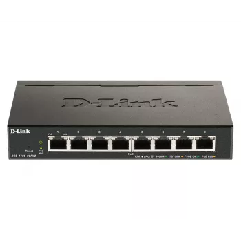 D-Link DGS-1100-08PV2 valdomas L2/L3 gigabitinis eterneto (10/100/1000) maitinimas per Ethernet (PoE) juodas