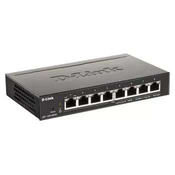 D-Link DGS-1100-08PV2 valdomas L2/L3 gigabitinis eterneto (10/100/1000) maitinimas per Ethernet (PoE) juodas