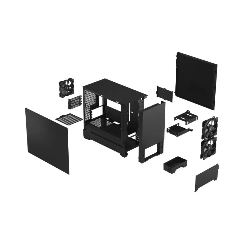FRACTAL DESIGN Pop Mini Silent Black Solid korpusas
