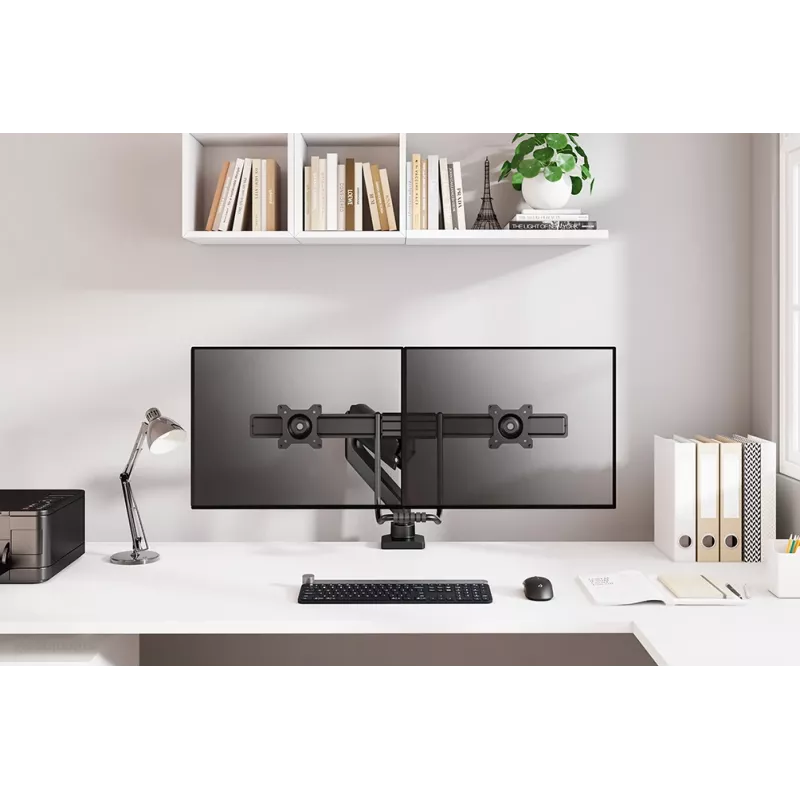 Neomounts DS75-450BL2 monitorinis laikiklis 17-32 colių - dujinė spyruoklė - Topfix - 180° stabdiklis
