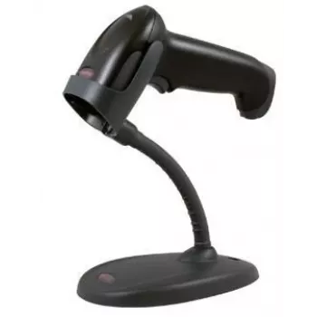 HONEYWELL brūkšninių kodų skaitytuvas Voyager 1250g USB rinkinys – juodas skaitytuvas 1250g, USB A tipo spiralinis kabelis 3 m, lankstus stovas, dokumentacija