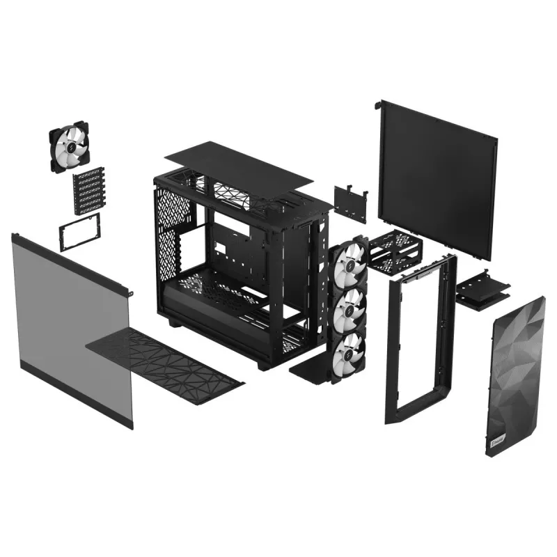 FRACTAL DESIGN Meshify 2 Lite RGB Black TG Light Tint korpusas