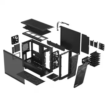 FRACTAL DESIGN Meshify 2 korpusas juodas, šviesiai tonuotas grūdintas stiklas