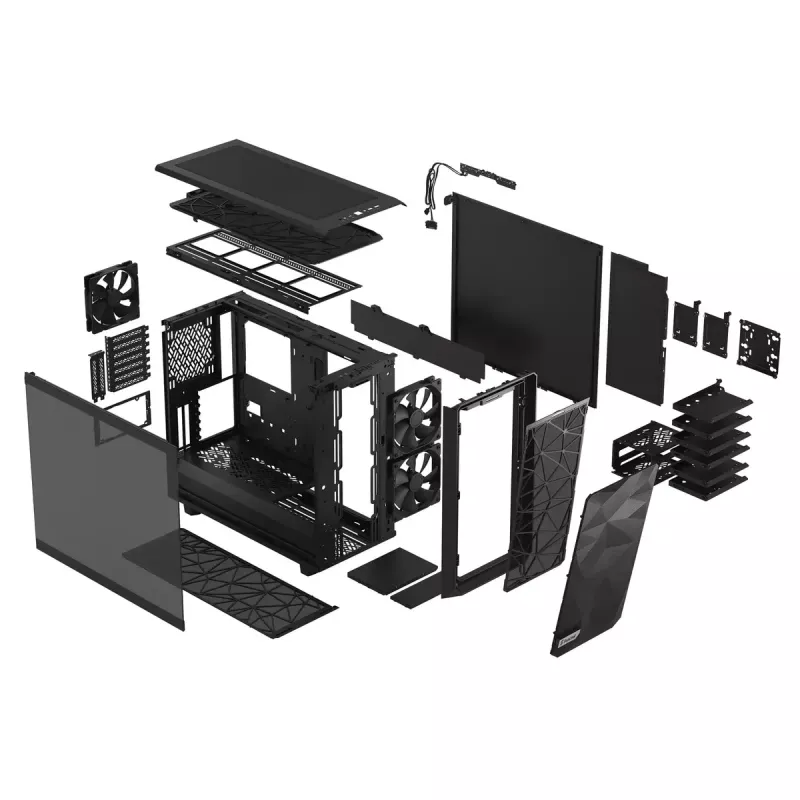 FRACTAL DESIGN Meshify 2 korpusas juodas, šviesiai tonuotas grūdintas stiklas