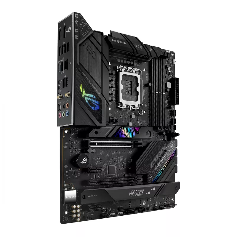 Motininė plokštė ASUS ROG STRIX B760-F GAMING WIFI — Intel B760, LGA 1700, ATX, DDR5, 4 DIMM, Wi‑Fi 6E, 2.5Gb LAN