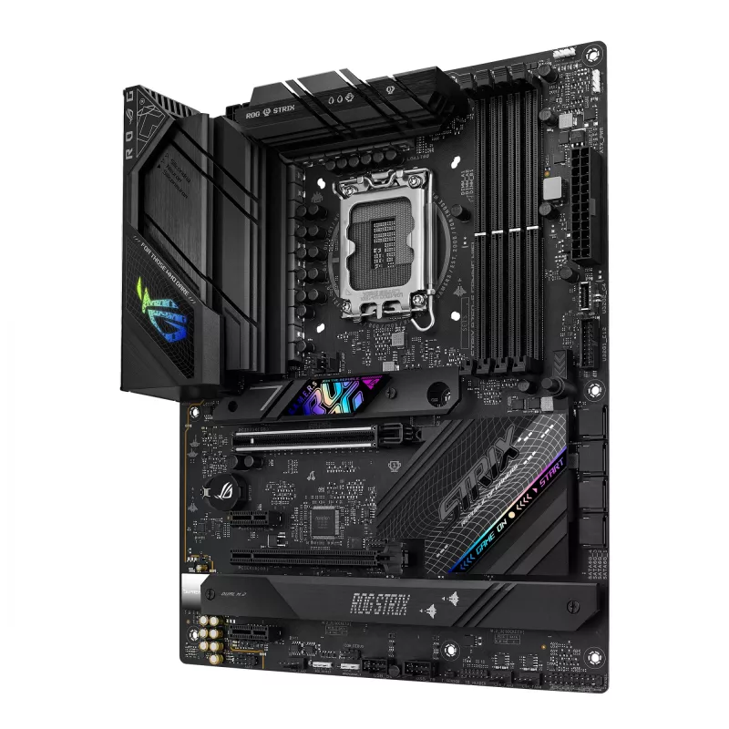 Motininė plokštė ASUS ROG STRIX B760-F GAMING WIFI — Intel B760, LGA 1700, ATX, DDR5, 4 DIMM, Wi‑Fi 6E, 2.5Gb LAN