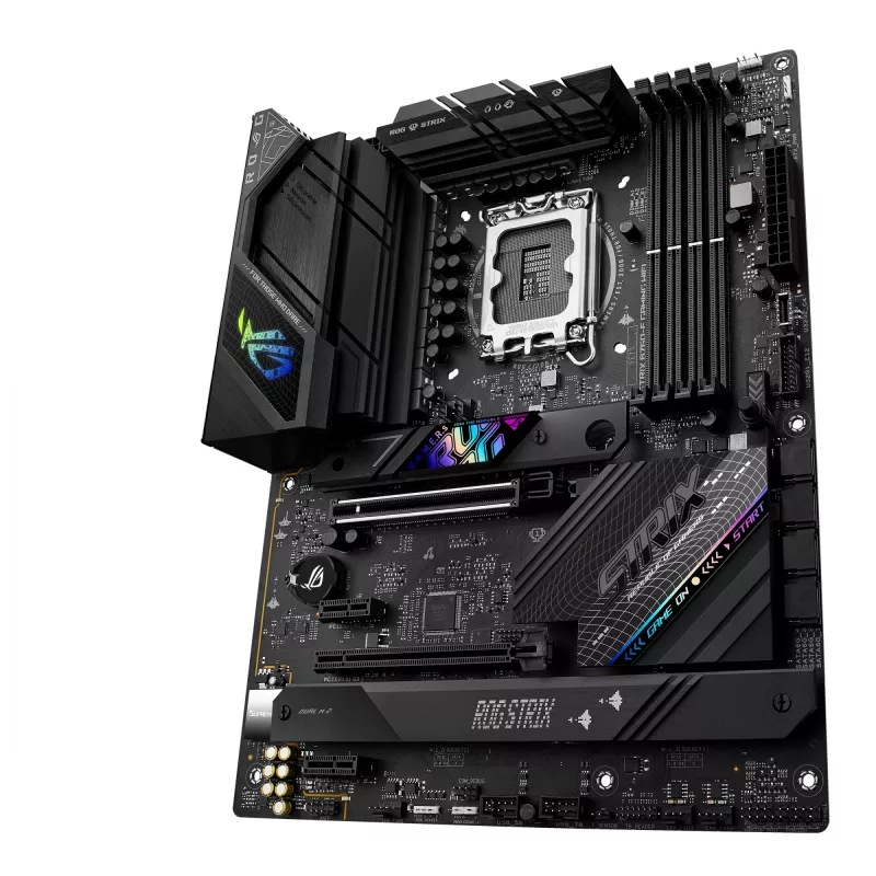 Motininė plokštė ASUS ROG STRIX B760-F GAMING WIFI — Intel B760, LGA 1700, ATX, DDR5, 4 DIMM, Wi‑Fi 6E, 2.5Gb LAN