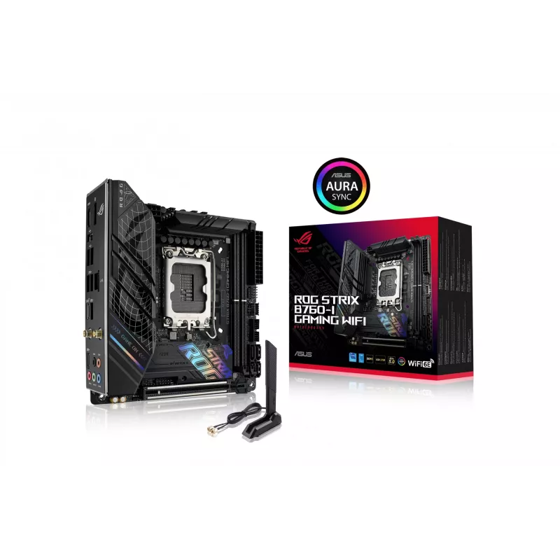 ASUS ROG STRIX B760-I GAMING WIFI pagrindinė plokštė, Intel B760, LGA 1700, mini ITX